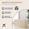 CASARIA® Sitzbank mit Stauraum Beige Cord Faltbar Sitzbank Produktbild-Vorschau 3