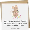 Mr. & Mrs. Panda Glückwunschkarte Erzieherin Chaos - Weiß - Produktbild-Vorschau 1