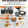 Collage showing the steps to make ice cream cones with a VEVOR waffle cone maker. Anteprima dell’immagine prodotto