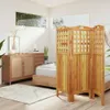 vidaXL 3 ks Paraván 121,5x2x115 cm Masivní dřevo Akácie Náhled obrázku produktu 2