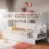 Letto in legno Sweiko 90x200CM, sottopiano idraulico, scala Anteprima dell’immagine prodotto 2