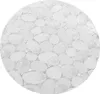 A close-up, overhead view of a clear, pebble-shaped shower mat with suction cups. Produktbild-Vorschau