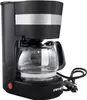 A black coffee maker with a glass carafe and a silver band on a white background. Náhled obrázku produktu