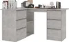 vidaXL Eckschreibtisch Betongrau 145x100x76 cm Produktbild-Vorschau 10