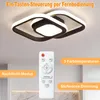 42W LED Deckenleuchte Schwarz Ø32cm, Moderne Deckenlampe Produktbild-Vorschau 3