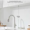 Grifo de cocina extensible AjieQaQ, acero inoxidable 304 Vista previa de la imagen del producto 5