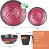 Melamin Camping Geschirr Set 4 Personen Stone Red + 4 Produktbild-Vorschau 2