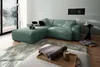 KAWOLA Sofa RANI Ecksofa Feincord grün Recamiere links Produktbild-Vorschau 3