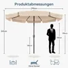 Puluomis Sonnenschirm 3m, Balkonschirm Strandschirm Produktbild-Vorschau 4