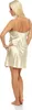 Damen kurzes Satin Negligé Nachtkleid Reizwäsche mit Produktbild-Vorschau 3