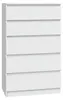 Topeshop M5 BIEL, Weiß, 5 Schublade(n), Partikelbord, Produktbild-Vorschau 4