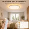 Lámpara de techo LED con luz nocturna de 1800K, 24W. Vista previa de la imagen del producto 2