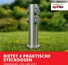 Grafner Edelstahl Design Gartensteckdose mit 4 Steckdosen, Produktbild-Vorschau 3