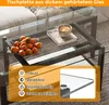 A coffee table with a cup of coffee and fruit on it, with text overlays describing its features. Anteprima dell’immagine prodotto
