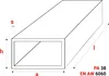 GAL-INDUSTRIAL | Tubo rettangolare in alluminio - 40x30x2mm Anteprima dell’immagine prodotto 2