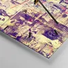 Wanduhr - Quadrat - Glasuhr - Graffiti modern - 40x40cm - Produktbild-Vorschau 5
