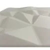 A close-up, angled view of a white, geometric 3D wall panel. Anteprima dell’immagine prodotto