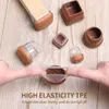8 chráničov nôh stoličiek s plstenými klzákmi na nohy Náhľad obrázku produktu 4