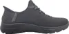 A side view of a gray Skechers slip-on shoe. Voir les images du produit