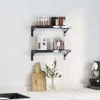 vidaXL Policové podpěry 4 ks 15x2,5x11,5 cm černá nerezová Náhled obrázku produktu 4