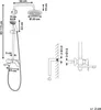 BELIANI Duschsystem Weiß mit Kopf und Handbrause Matt Set Produktbild-Vorschau 3
