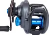A close-up side view of a fishing reel. Produktbild-Vorschau