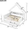Merax Tagesbett Kinderbett in Hausform 140x200 cm, Daybett Produktbild-Vorschau 7