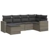 The Living Store 6-tlg. Garten-Sofagarnitur mit Kissen Grau Produktbild-Vorschau 3