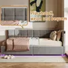 INONEFT Polsterbett 90x200cm mit LED und USB, Jugendbett Produktbild-Vorschau 5