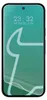 A smartphone screen displaying the time and date, with a graphic overlay. Produktbild-Vorschau