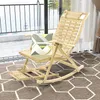 FATIVO Fauteuil à Bascule Pliant, Rocking Chair Bambou Voir les images du produit 4