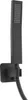 A black hand shower with a hose and holder, presented against a white background. Podgląd zdjęcia produktu