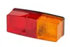 A rectangular vehicle tail light with separate red and orange sections, shown against a white background. Produktbild-Vorschau