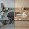lavello da cucina in acciaio inox 72CM, destro, da incasso Anteprima dell’immagine prodotto 11