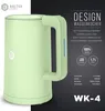 A mint green electric kettle with product information and branding. Produktbild-Vorschau