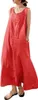 ASKSA Damen Ärmellose Sommerkleid Baumwolle Leinen Kleid Produktbild-Vorschau 2