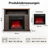HOMAVO 18 inch elektrische haard in grijs met haardmeubel Productafbeelding-voorbeeld 7