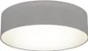 A ceiling light with a gray fabric shade and a white diffuser. Podgląd zdjęcia produktu