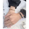 Partner Armband Set Edelstahl für Paare – Panzerkette mit Produktbild-Vorschau 4