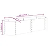 vidaXL Pozinkovaná ocelová vyvýšená postel 152x40x36 cm Náhled obrázku produktu 6