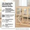 Mucola Nagerkäfig Freilaufgehege Holz Gehege Villa Produktbild-Vorschau 2