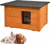 QLS Hunde- Katzenhaus aus Holz 53x39 cm Isoliert Winterfest Produktbild-Vorschau 2