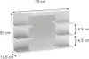 Koupelnová zrcadlová skříňka Vicco Wilbur Bílá 78 x 50 cm s Náhled obrázku produktu 2