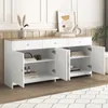 UnboxG Sideboard mit 4 Türen und 3 Schubladen, Weiß & Produktbild-Vorschau 8