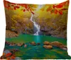MuchoWow® Outdoor Kissen - Steine - Baum - Wasserfall - Produktbild-Vorschau 1