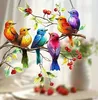 GKA Sonnenfänger 5 bunte Vögel 20 cm Buntglas Lichtfänger Produktbild-Vorschau 1