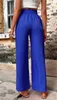 ASKSA Damen Hose Hohe Taille Weitem Bein Einfarbig Produktbild-Vorschau 5