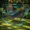 Houpací síť se stojanem, zahradní houpací síť, 200 × 150 Náhled obrázku produktu 12