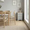 Comodino in nylon a 3 cassetti grigio, dorato. Anteprima dell’immagine prodotto 7