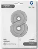 Riesenzahl Folienballon 26"/66cm | Silber Zahl: 8 Produktbild-Vorschau 2